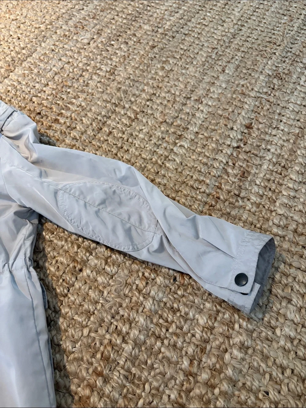 Burberry Light Gray Utility Jacket with Snap Pockets